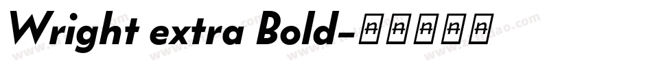 Wright extra Bold字体转换